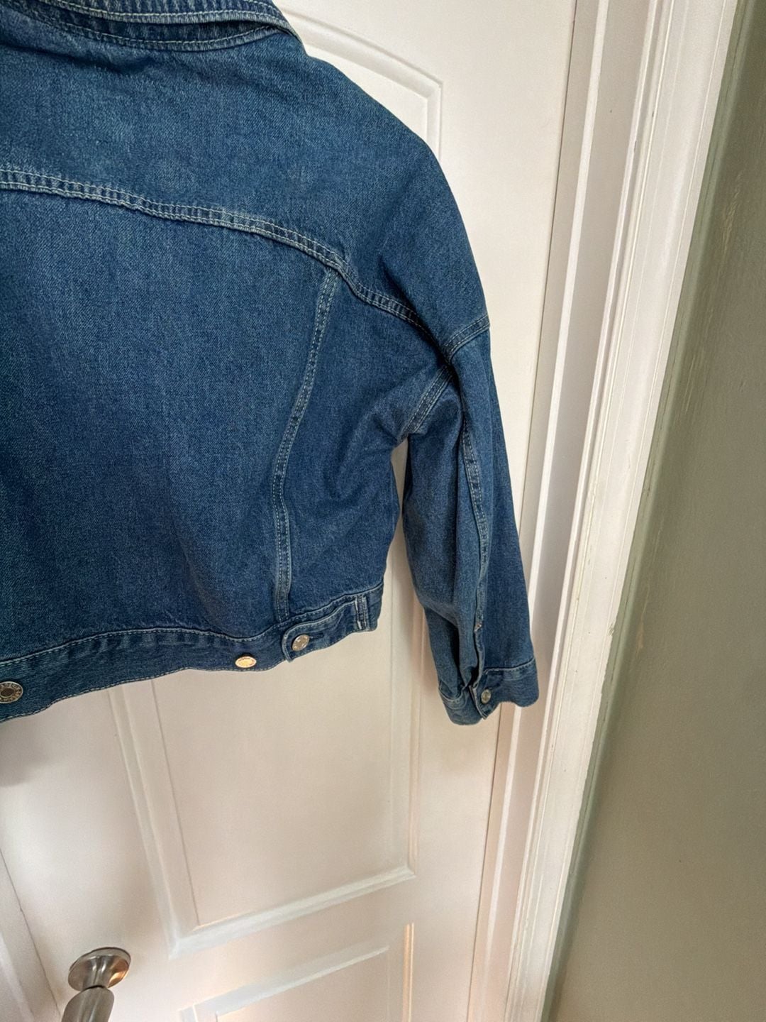 H&M &DENIM Women's Blue Cropped jacket S 11