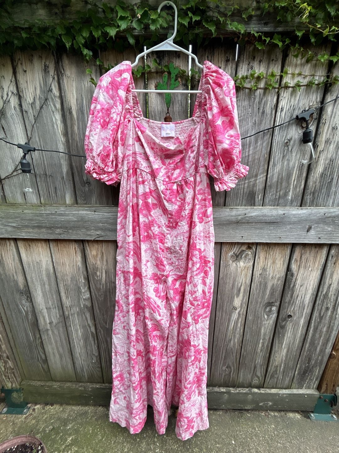 Selkie Pink Toile Hamptons Wide Leg Jumpsuit 2