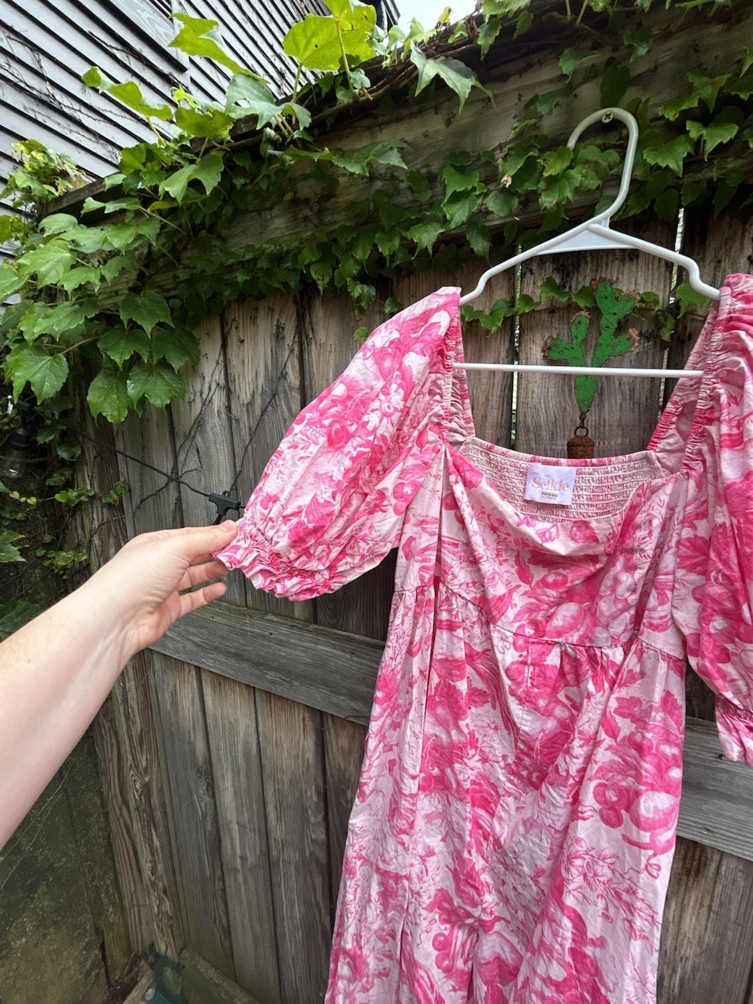 Selkie Pink Toile Hamptons Wide Leg Jumpsuit 4