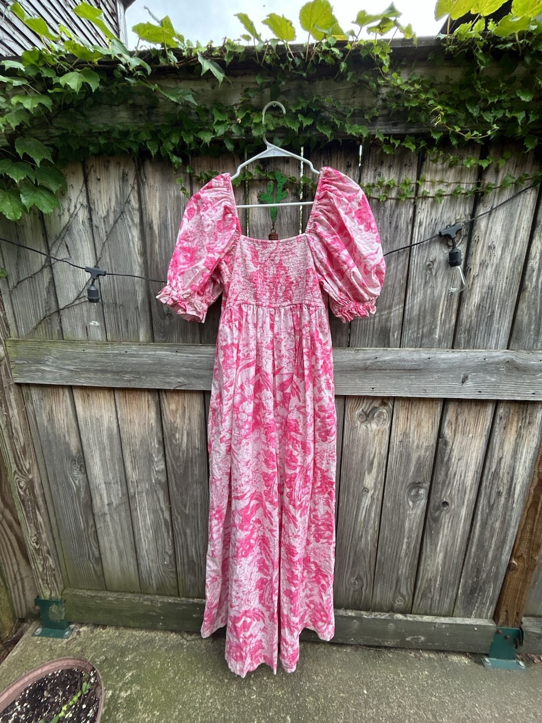 Selkie Pink Toile Hamptons Wide Leg Jumpsuit 5
