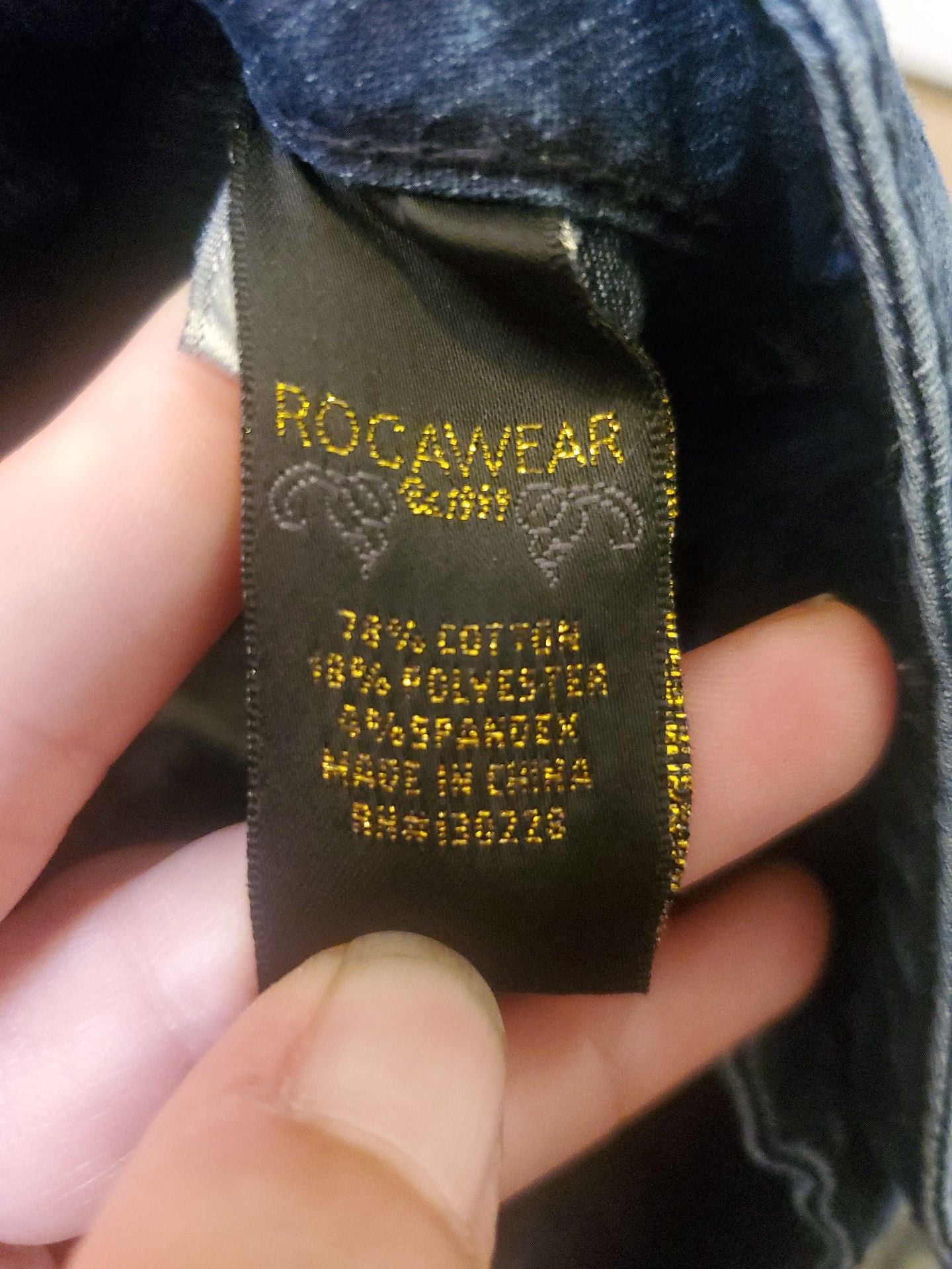Rocawear Hannah Embroidered Capri Womens 13 Blue Denim Cuffed Y2K Streetwear 6