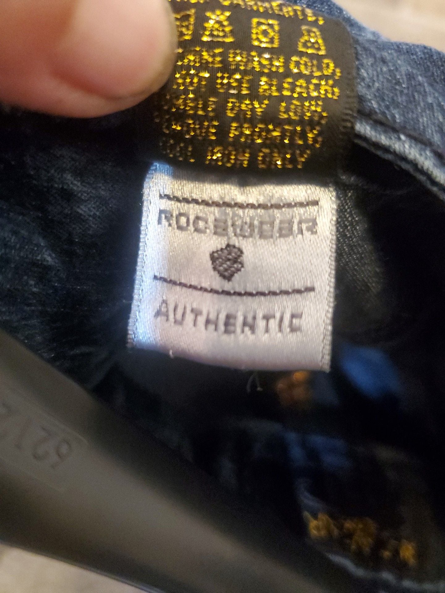 Rocawear Hannah Embroidered Capri Womens 13 Blue Denim Cuffed Y2K Streetwear 7