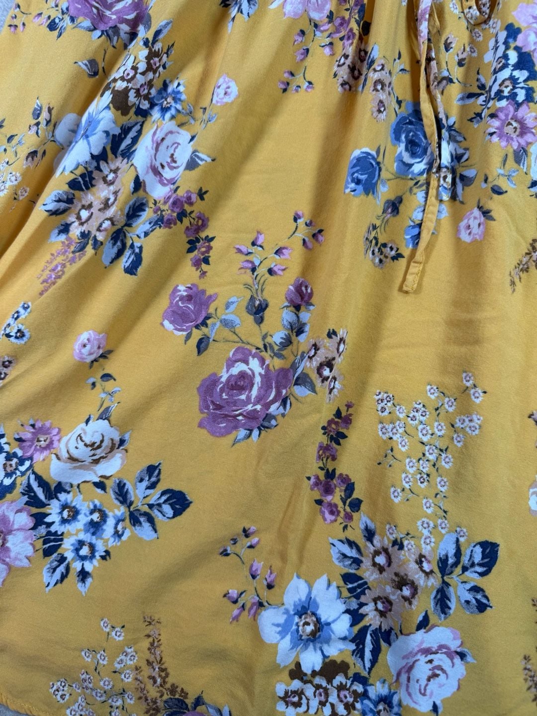 Torrid Yellow Floral Challis V-Neck Flutter Sleeve Drawstring Waist Dress Size 2X 11