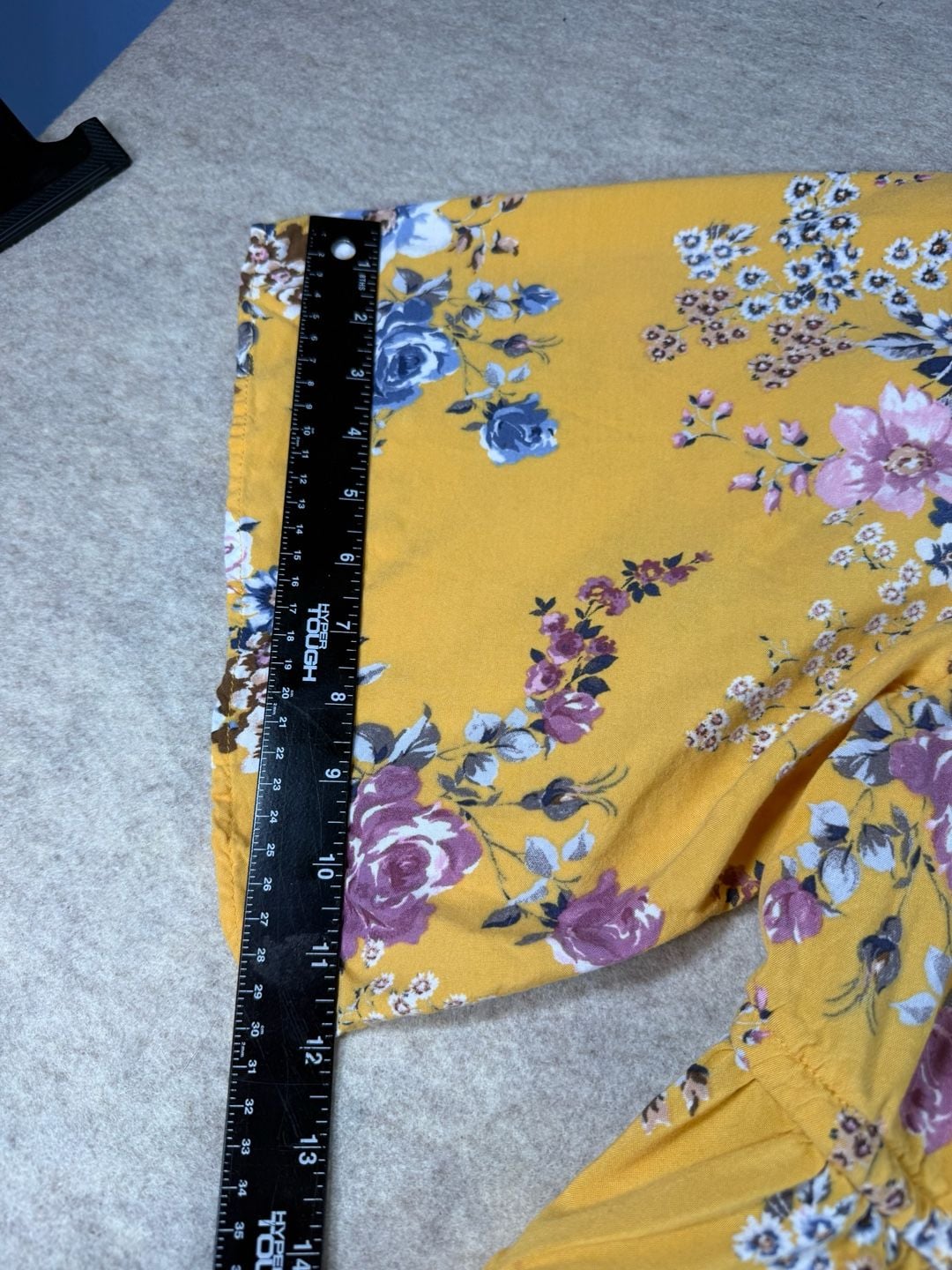 Torrid Yellow Floral Challis V-Neck Flutter Sleeve Drawstring Waist Dress Size 2X 12