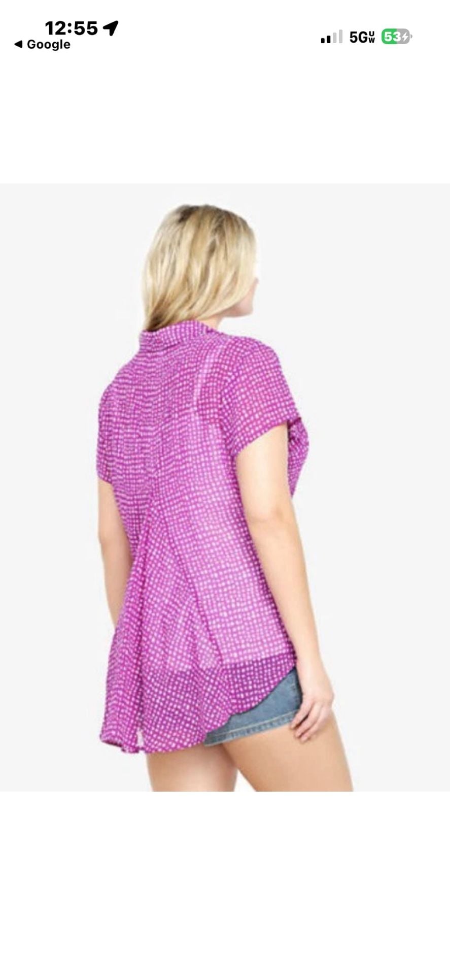 Torrid 0 purple Polka Dot Plus Size Blouses for Women XL 14