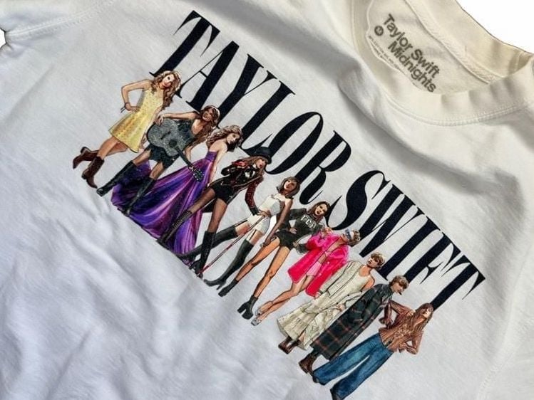 Taylor Swift Eras Tour White Crewneck Sweatshirt Midnights Merch Size M 3