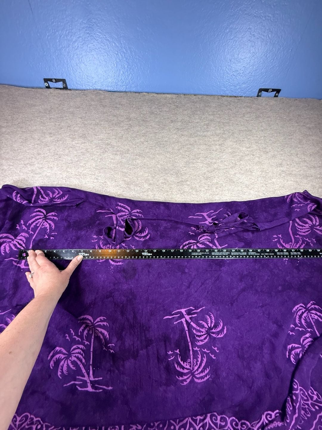 Pineapple Moon Purple Palm Tree Cover-Up with Fringe Hawaiian dress aloha dress 11