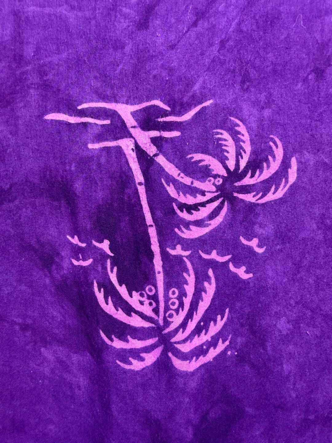 Pineapple Moon Purple Palm Tree Cover-Up with Fringe Hawaiian dress aloha dress 13