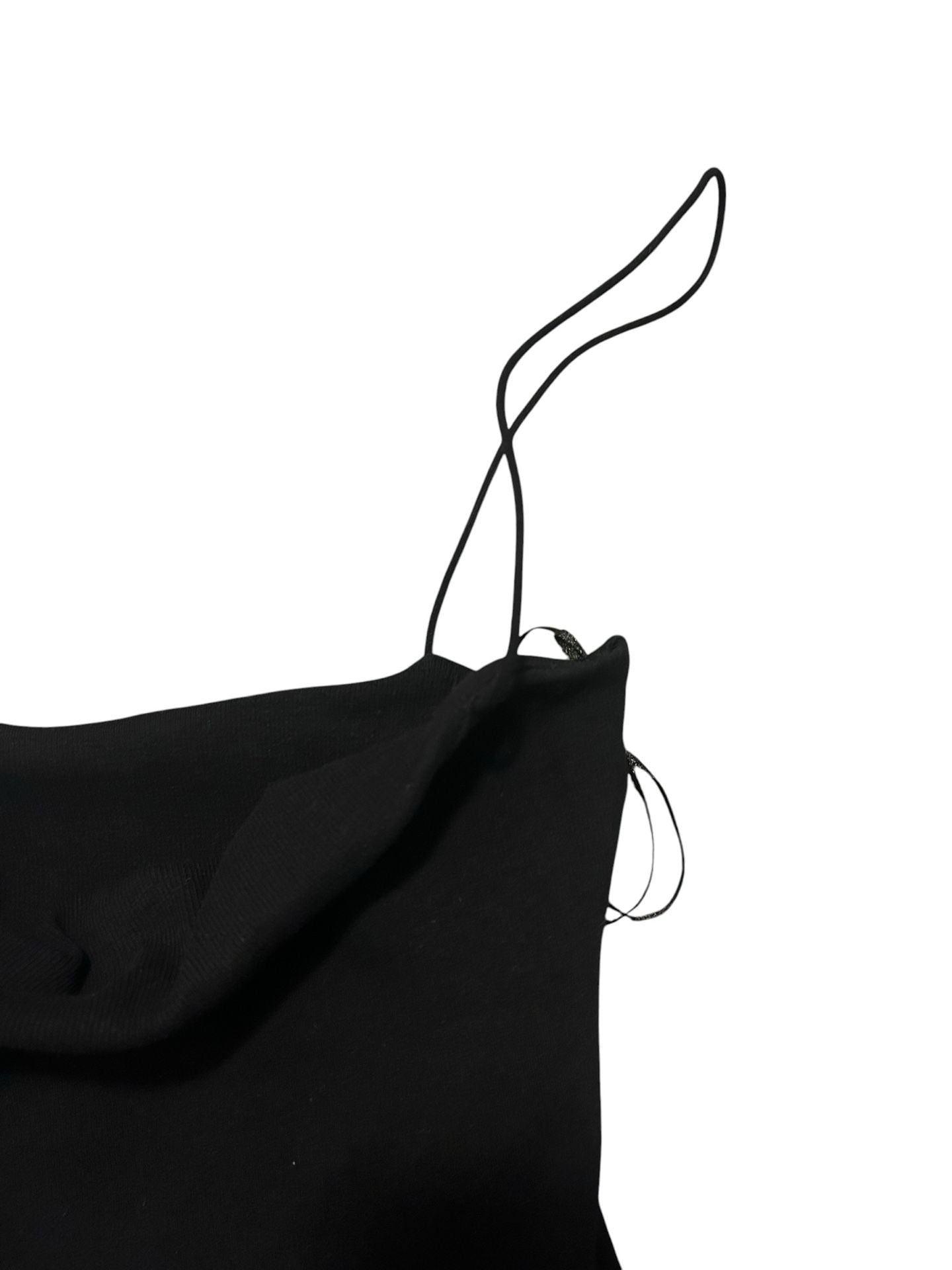 Zara Black Spaghetti Strap Bubble Hem Mini Dress 3
