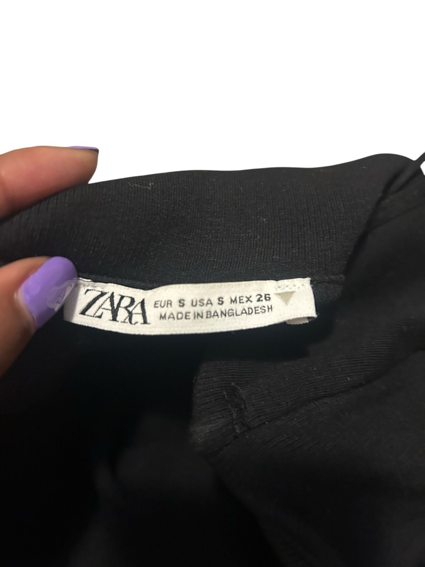 Zara Black Spaghetti Strap Bubble Hem Mini Dress 4