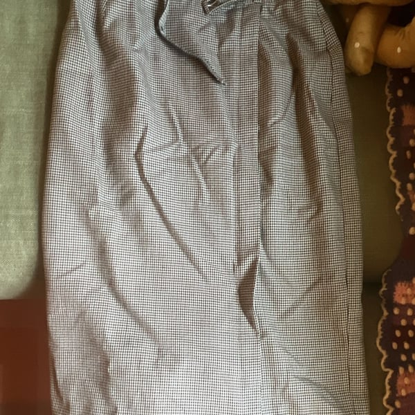 Worthington Houndstooth Plaid Midi Skirt Size 18 with Belt