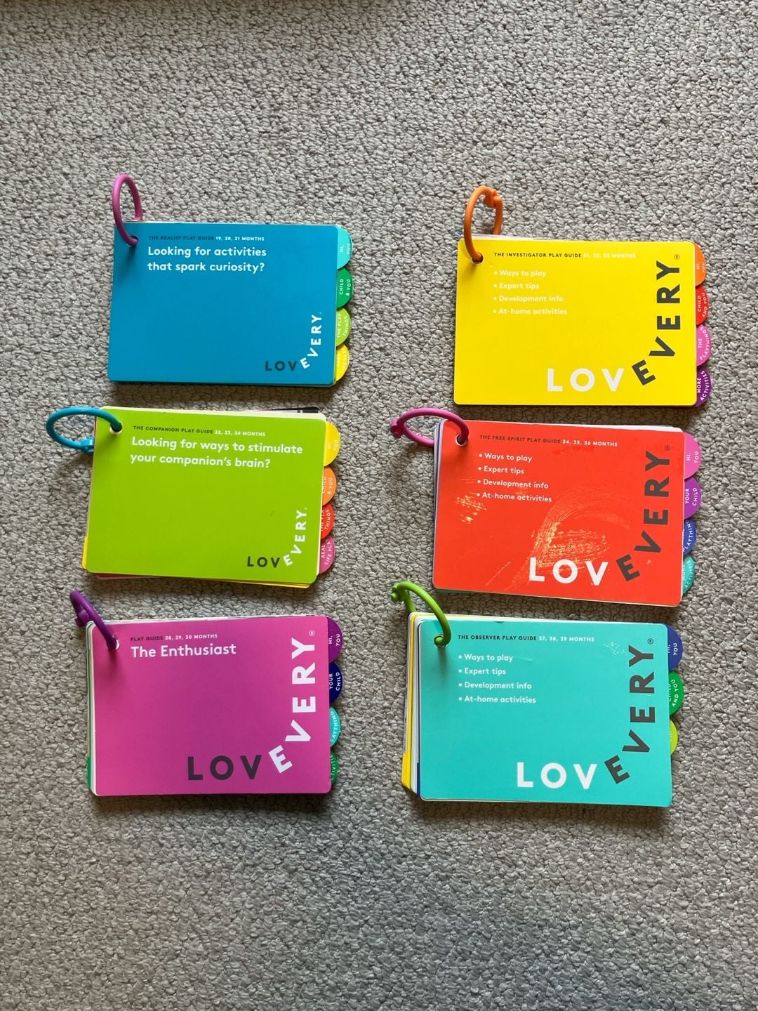 LOVEVERY Montessori Style Play Activity Guide Books 1