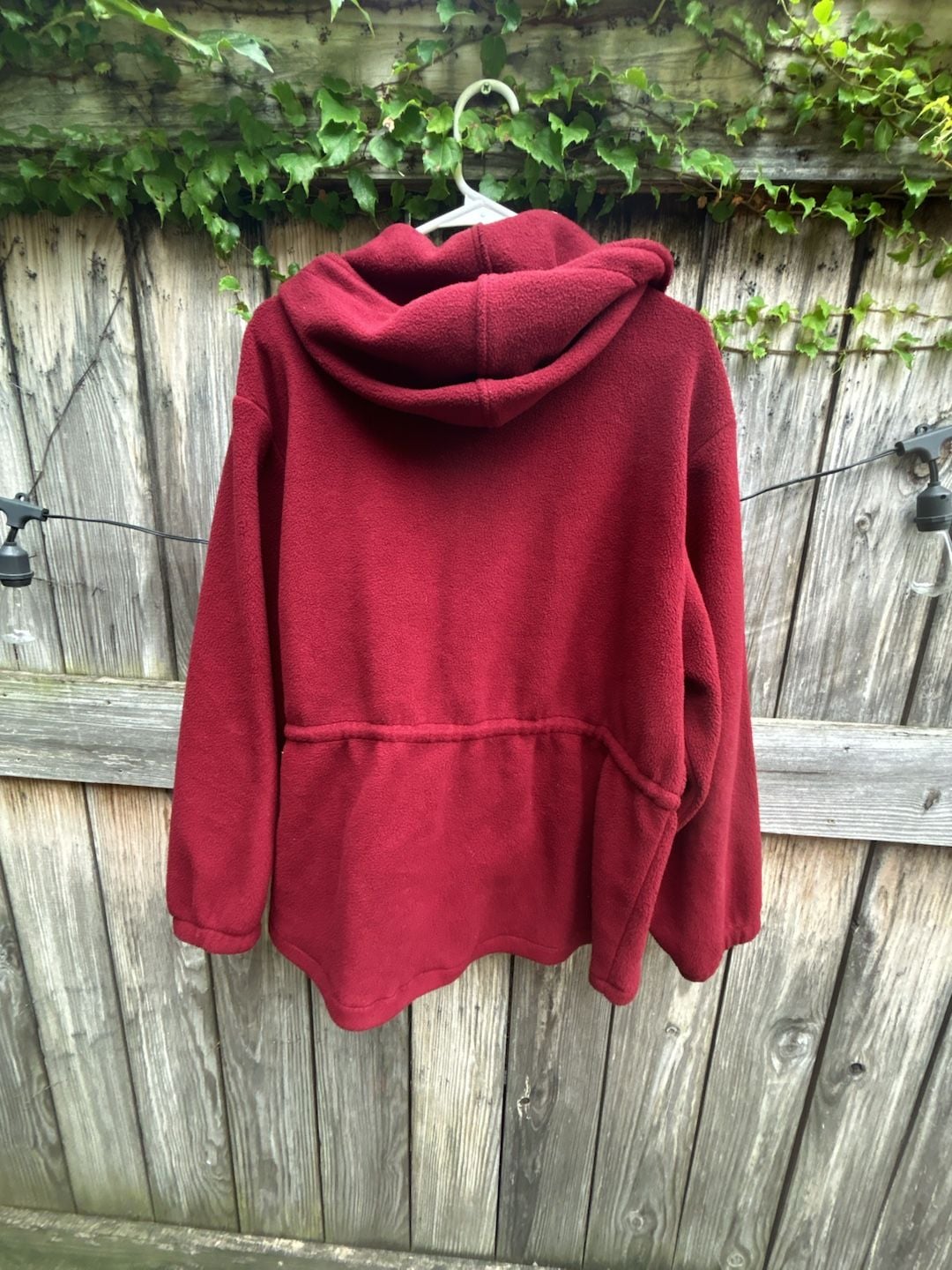 Vintage Woolrich Red Full Zip Fleece Hoodie Jacket Made in USA Women's Size L 8