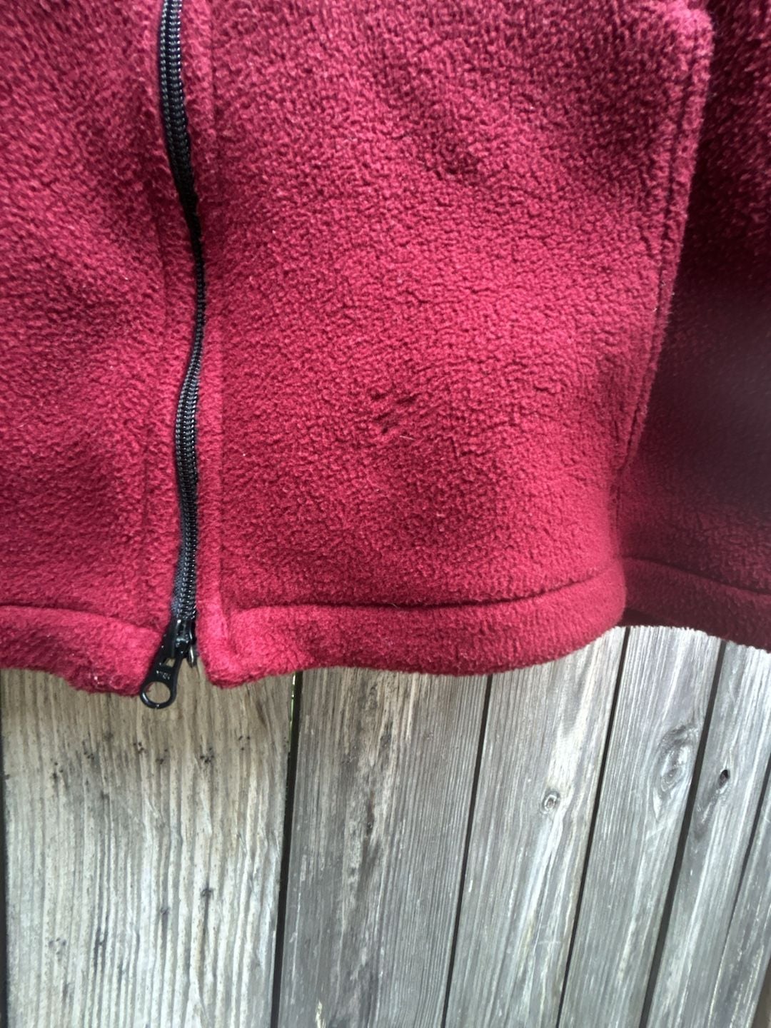 Vintage Woolrich Red Full Zip Fleece Hoodie Jacket Made in USA Women's Size L 9
