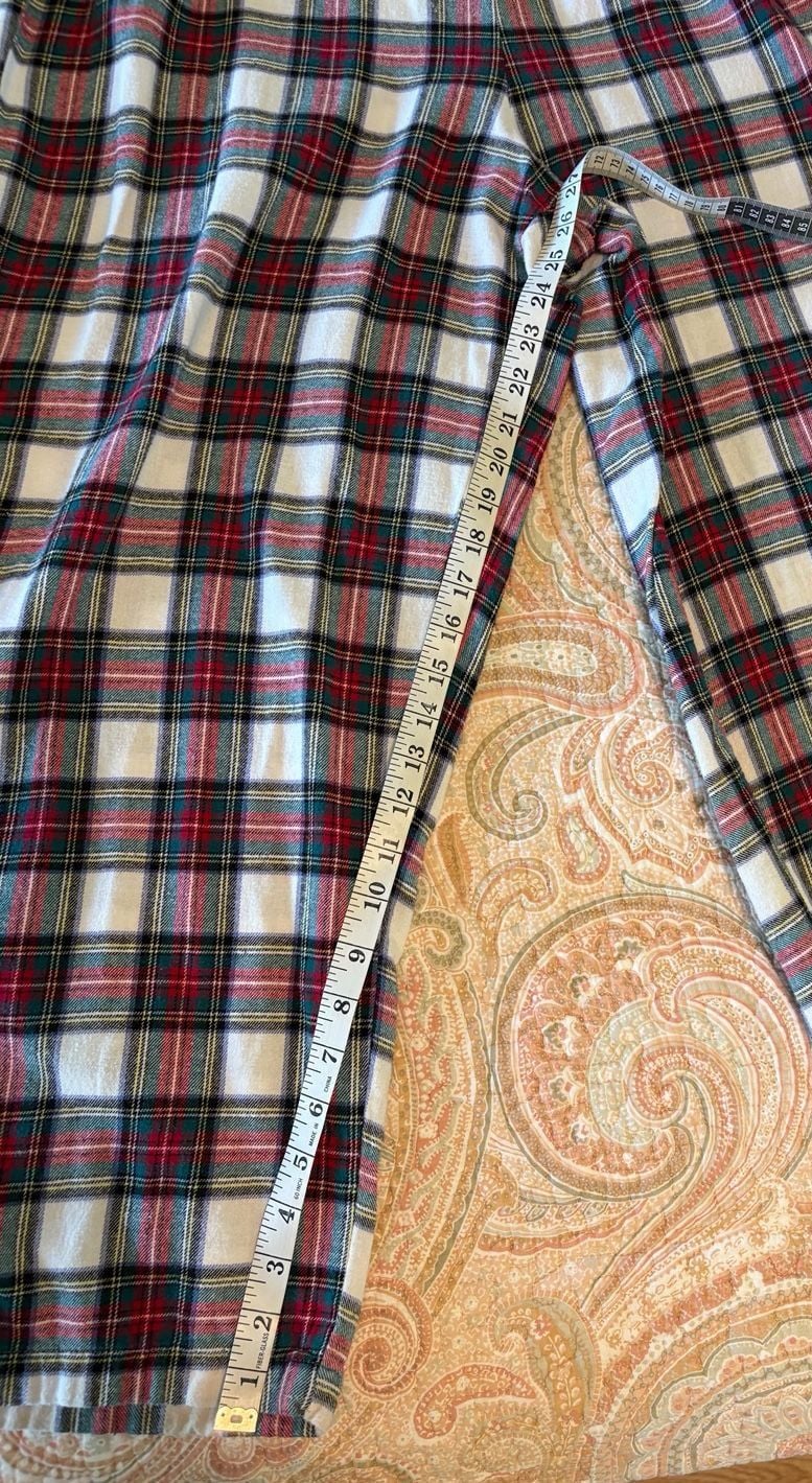GUC Family PJs Women's Plus Size Thermal PJ Set - Red Top & Plaid Pants, Size XL 9