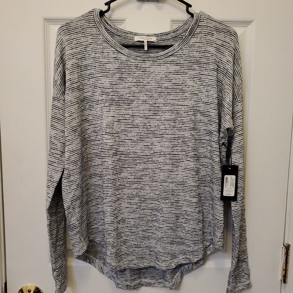 NWT rag and bone The Knit Striped Long Sleeve Top Size Small Navy