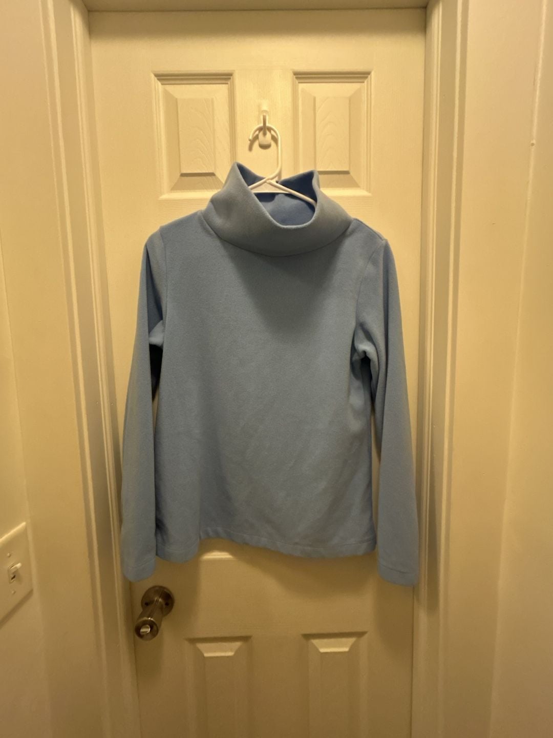 Dudley Stephens Cobble Hill Turtleneck Vello Fleece Ice Blue Size S 2