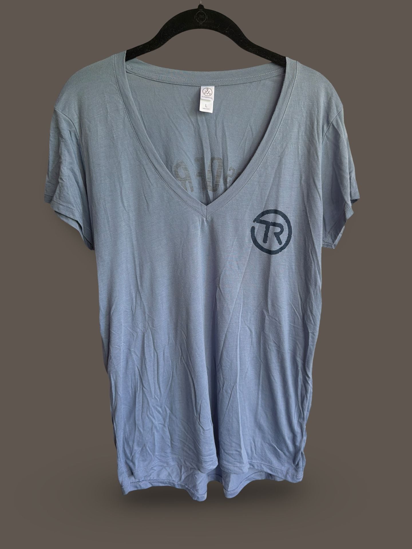 Alternative Apparel Blue VNeck L Tejas Rodeo Co. 9 Months of Rodeo 3 Months Rehab 3