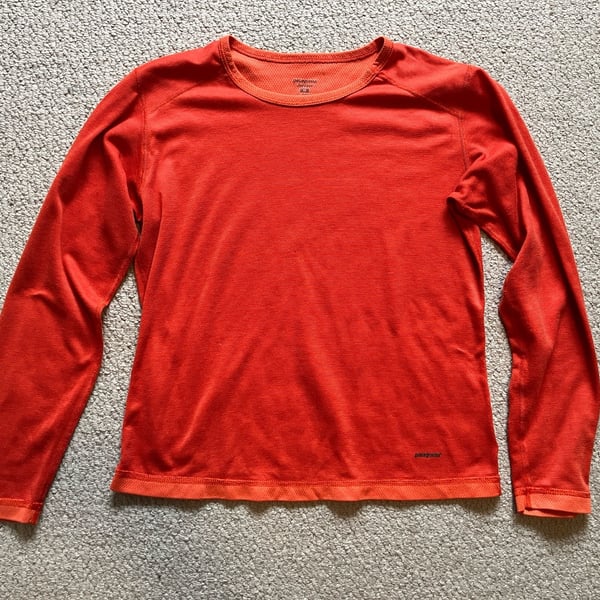 Patagonia Capilene Thermal Weight Women's Long-Sleeve Shirt, Orange, Size M