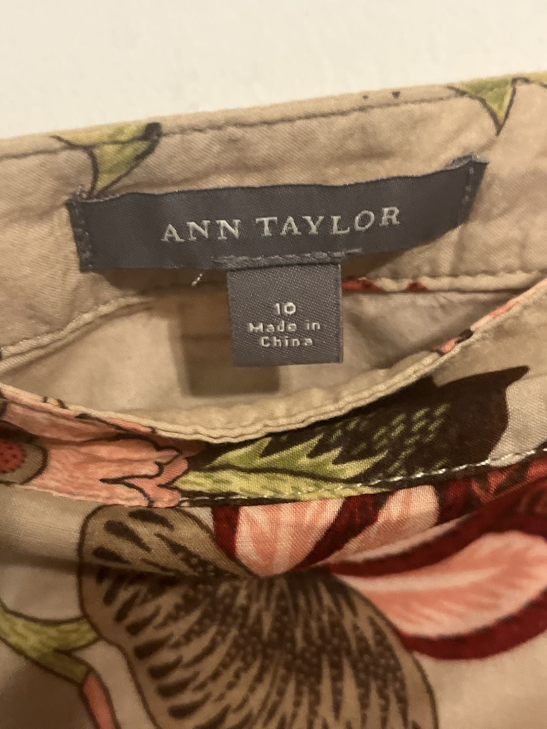 Ann Taylor Floral Print Tiered Cotton Skirt Size 10 3