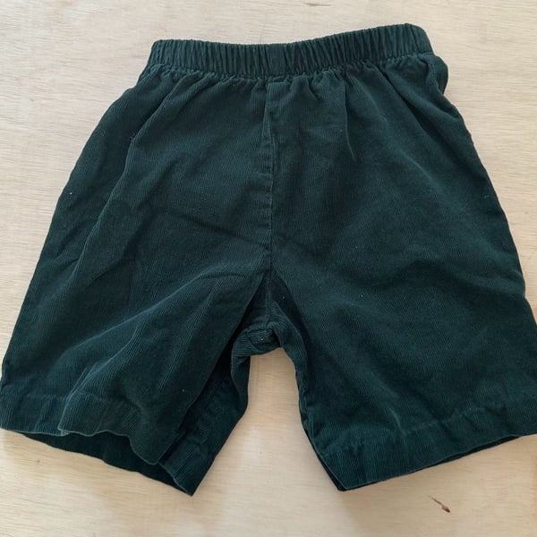 Bailey Boys Classics Green Corduroy Shorts Size 3T