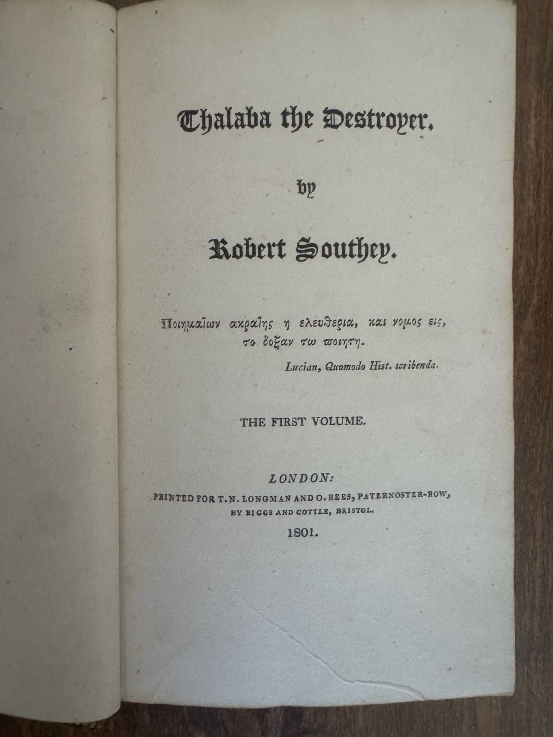 Thalaba the Destroyer by Robert Southey (Volume I, First Edition, 1801) 2