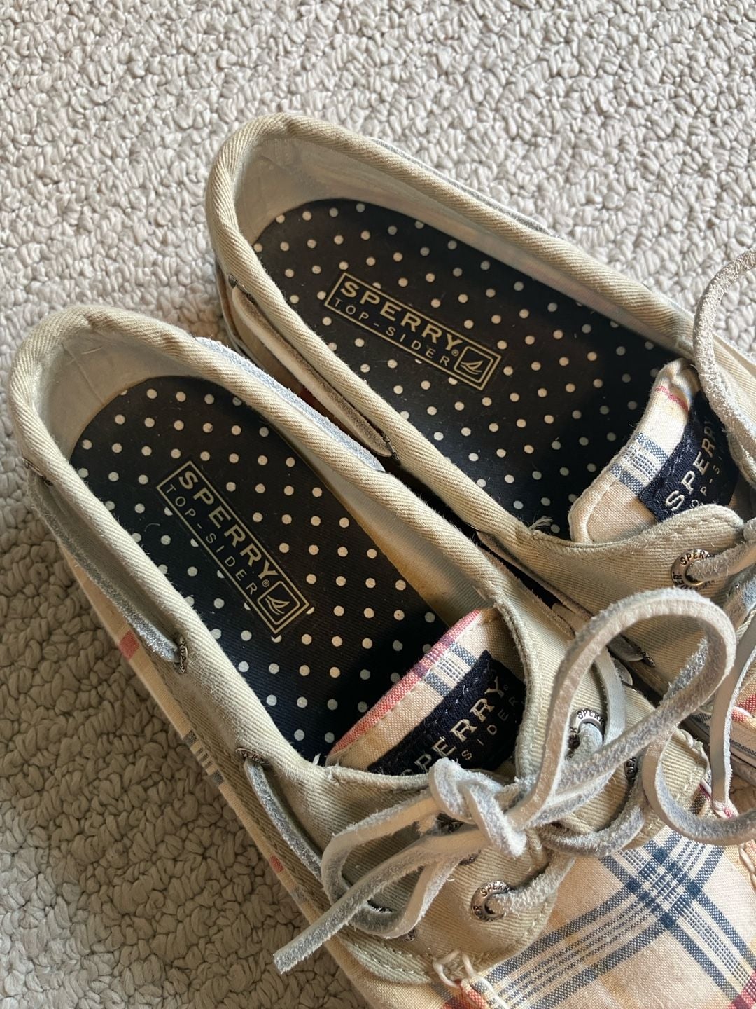 Women's Sperry Top-Sider Plaid Canvas Boat Shoes, Size 8M, Multicolor, Preppy 4
