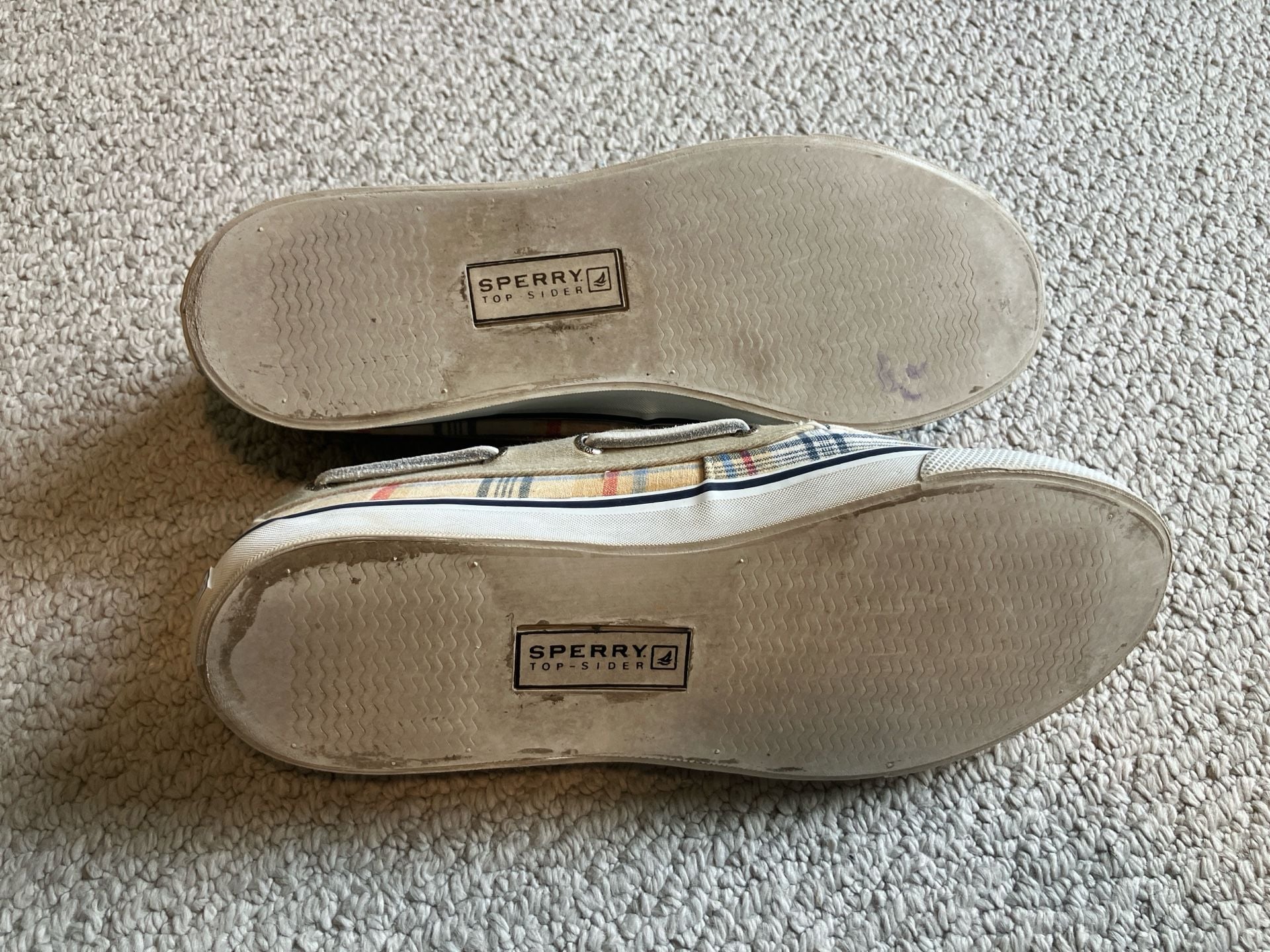 Women's Sperry Top-Sider Plaid Canvas Boat Shoes, Size 8M, Multicolor, Preppy 6