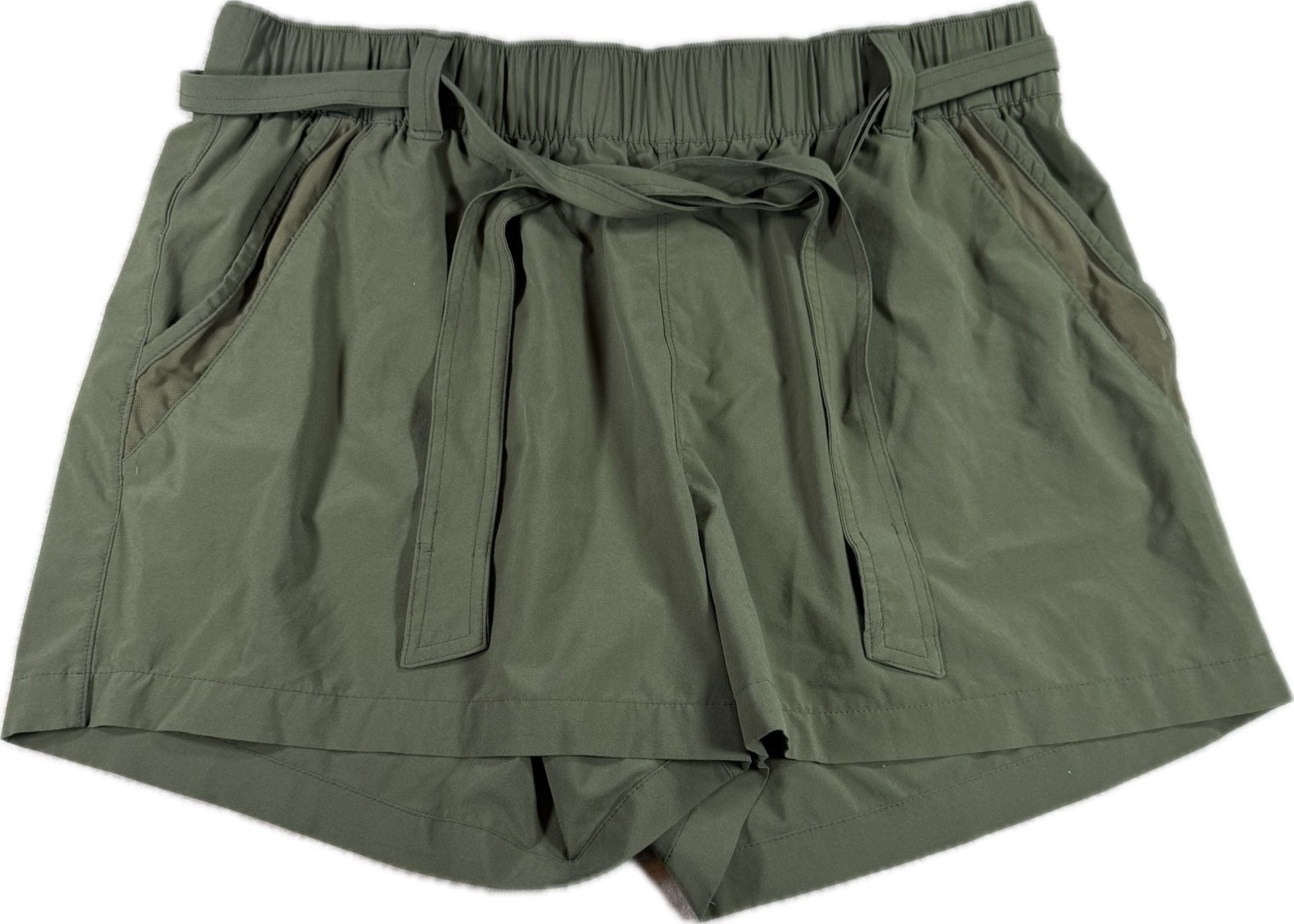 Eddie Bauer Women's Olive Green Pull-On Elastic Waist Athletic Hiking Shorts XL 6