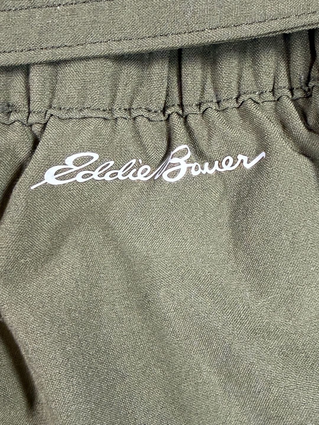 Eddie Bauer Women's Olive Green Pull-On Elastic Waist Athletic Hiking Shorts XL 11