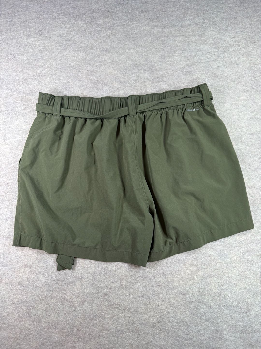 Eddie Bauer Women's Olive Green Pull-On Elastic Waist Athletic Hiking Shorts XL 3