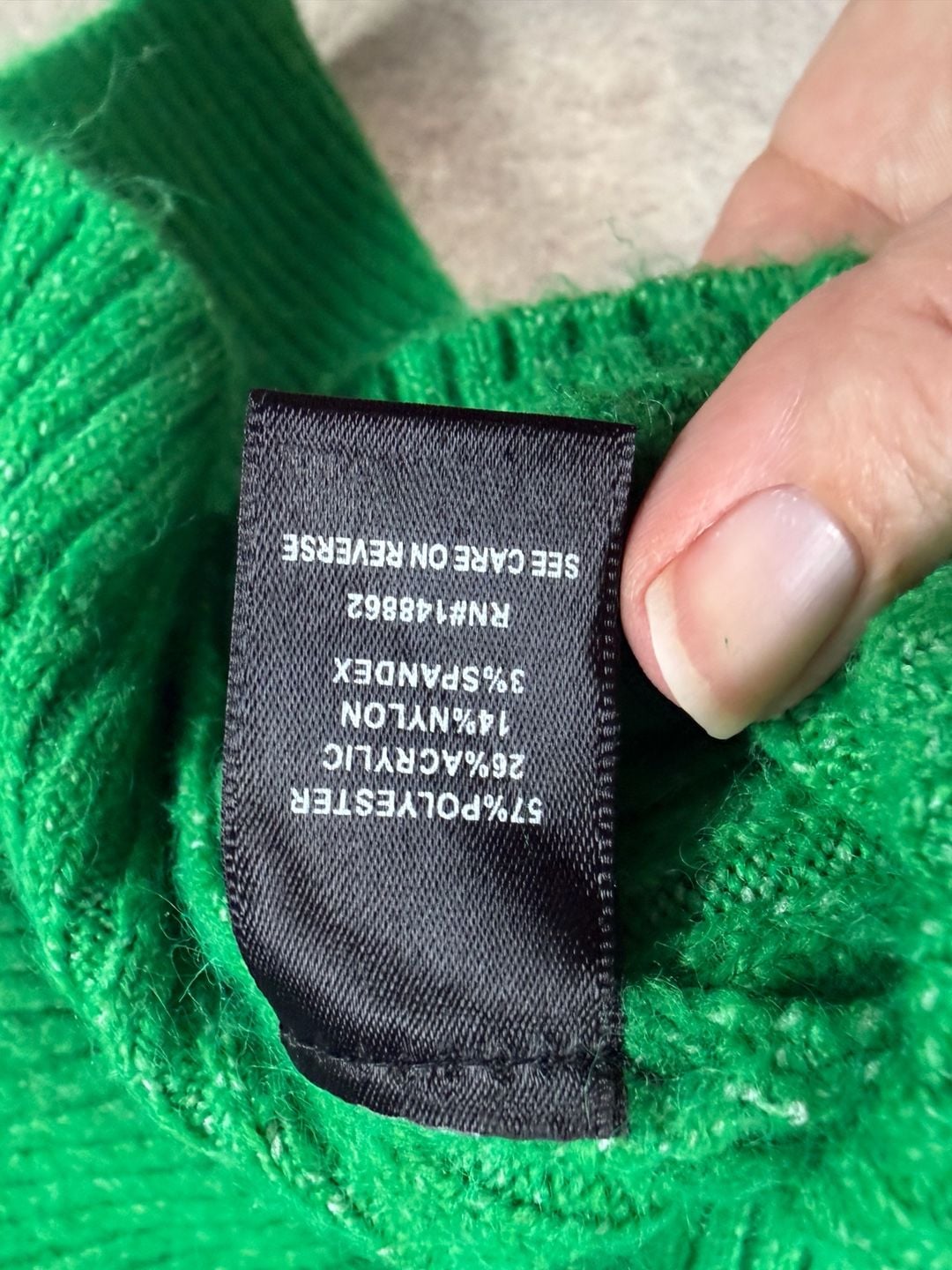 Torrid Green Puff Sleeve V-Neck Ribbed Hem Sweater Size 2 11