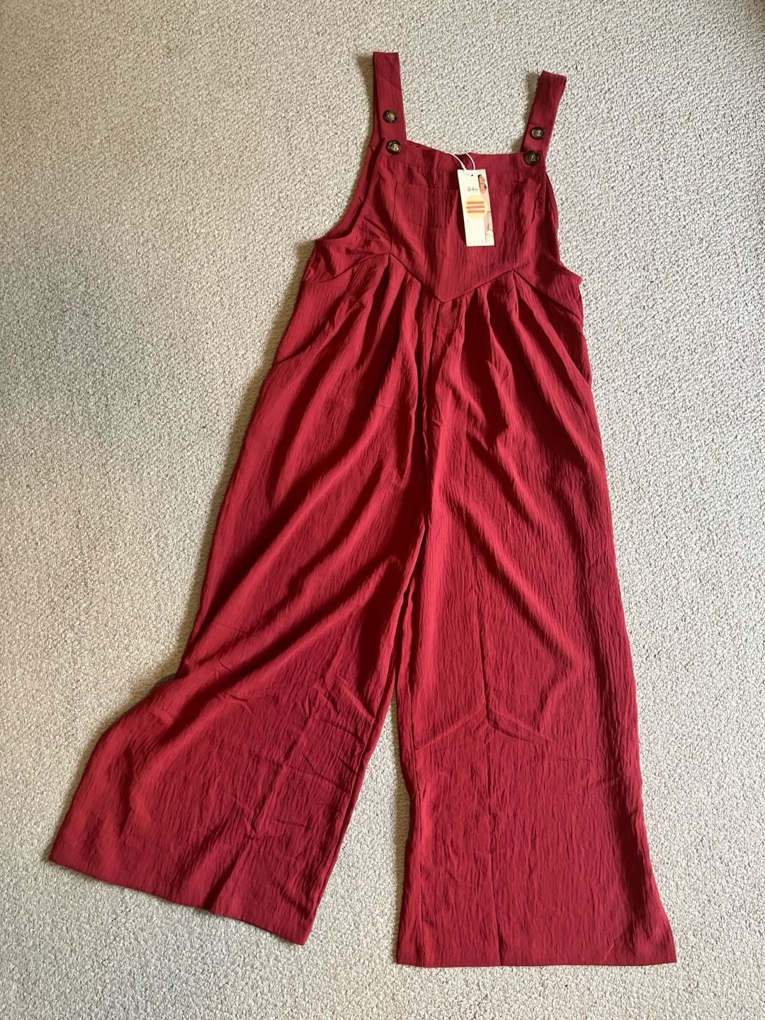 NWT Dokotoo Women's Wide Leg Jumpsuit, Overalls with Pockets, Adjustable Straps 2