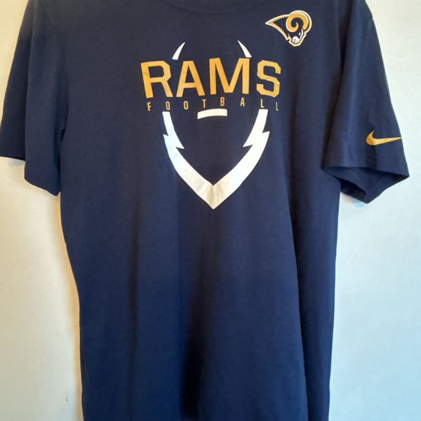 Nike Los Angeles Rams NFL Football Dri-Fit Graphic T-Shirt Navy Blue Men's Large