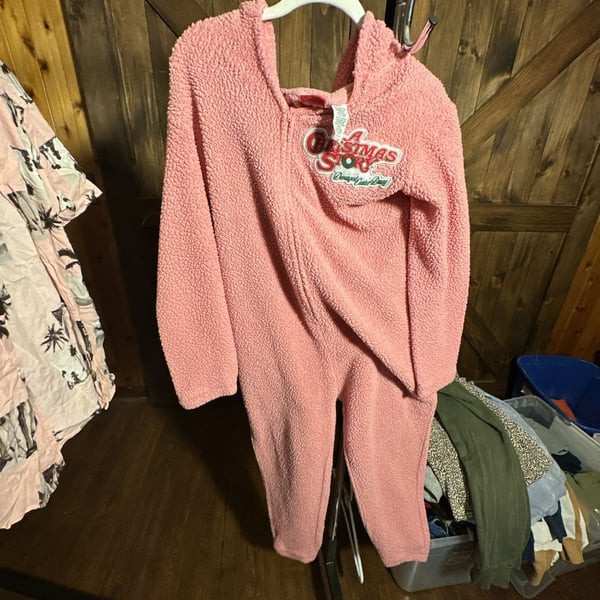 A Christmas Story  Easter Bunny Pink Sherpa One Piece Pajamas