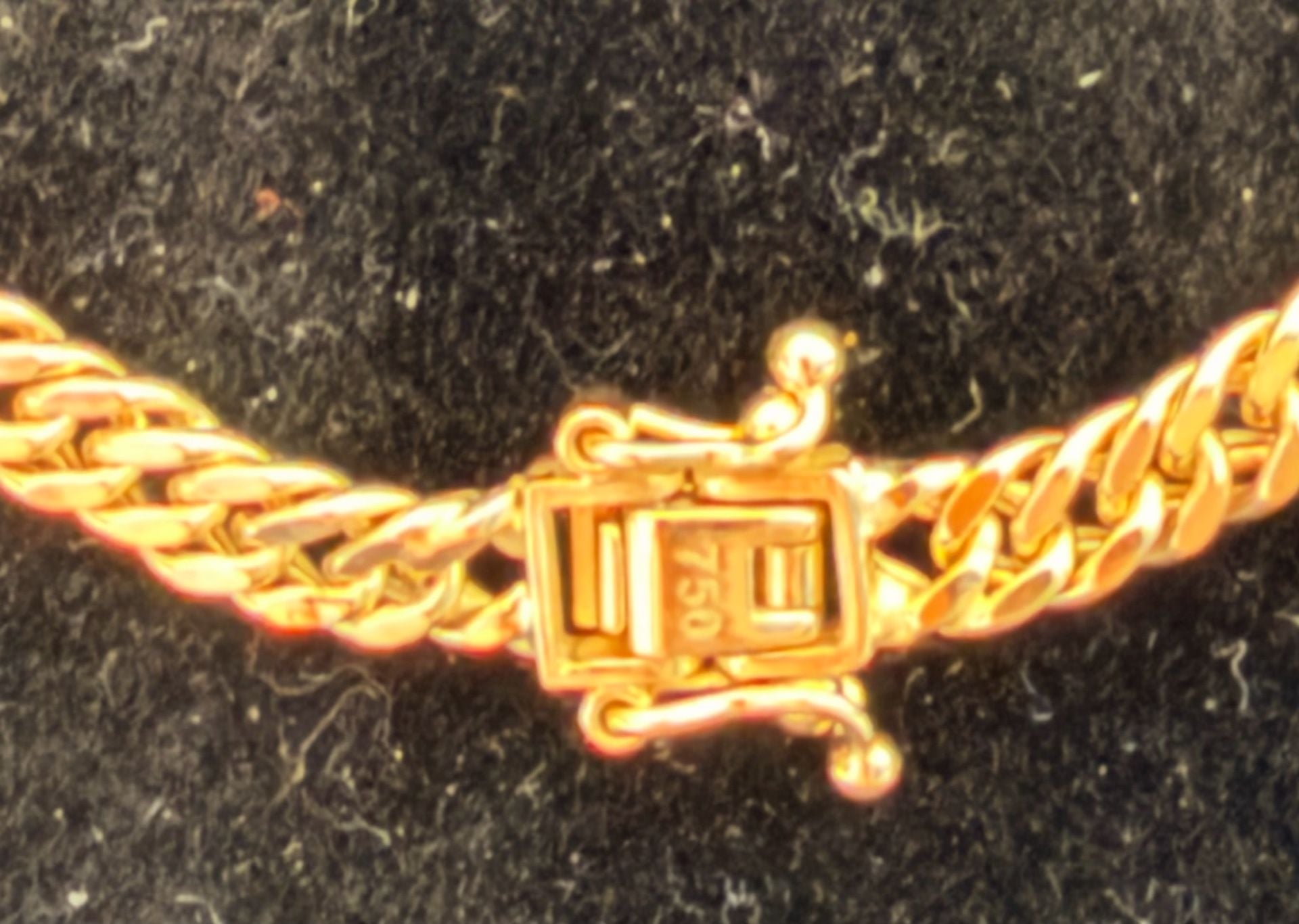 18K Yellow Gold Japan Style Link Chain Necklace with Box Double Clasp 6