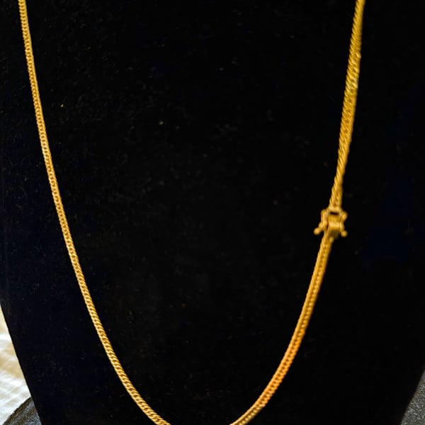 18K Yellow Gold Japan Style Necklace 750 Hallmarked