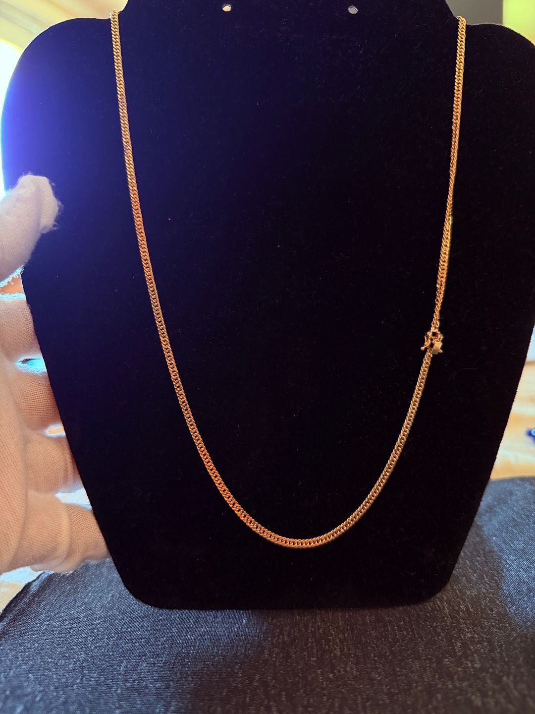 18K Yellow Gold Japan Style Necklace 750 Hallmarked 3