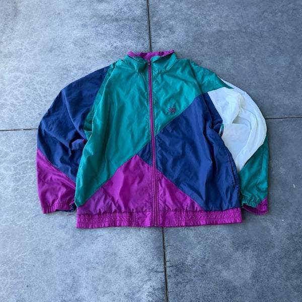 Vintage USA Olympic Brand Apparel JCPenney Colorblock Windbreaker Jacket Medium