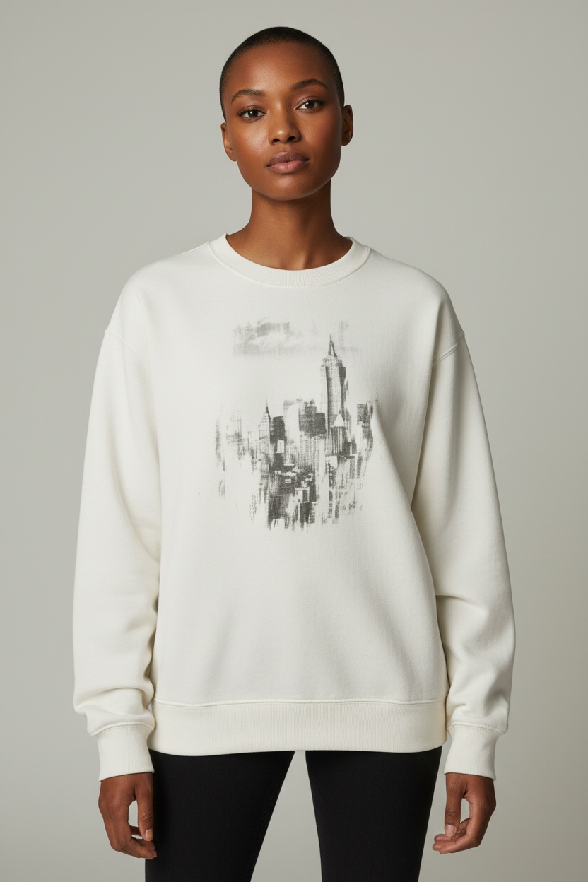 Abercrombie & Fitch New York City Skyline Graphic Crewneck Sweatshirt XS 3