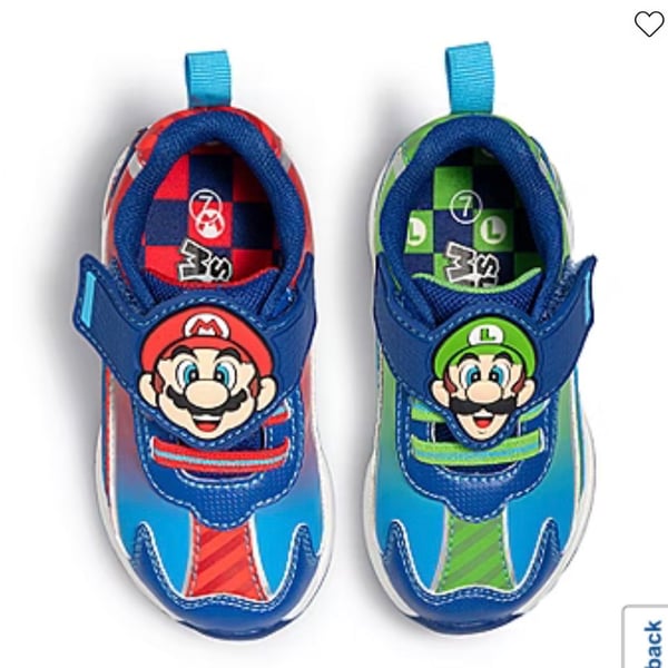 Mario & Luigi Nintendo toddler Boys Light Up Athletic Sneakers