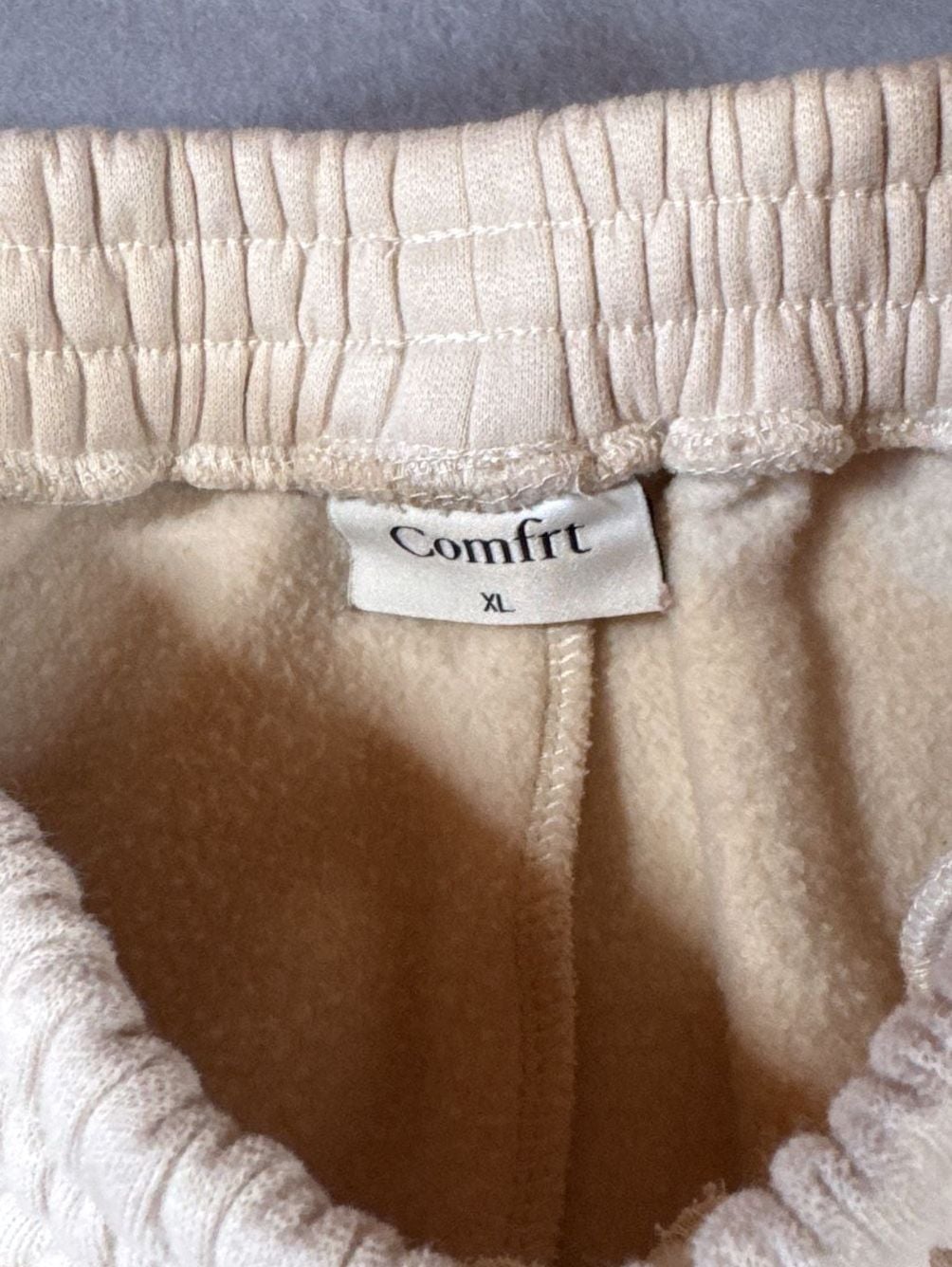 Comfrt Signature Cream Sweatpants Joggers XL 5