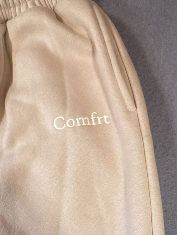 Comfrt Signature Cream Sweatpants Joggers XL 4