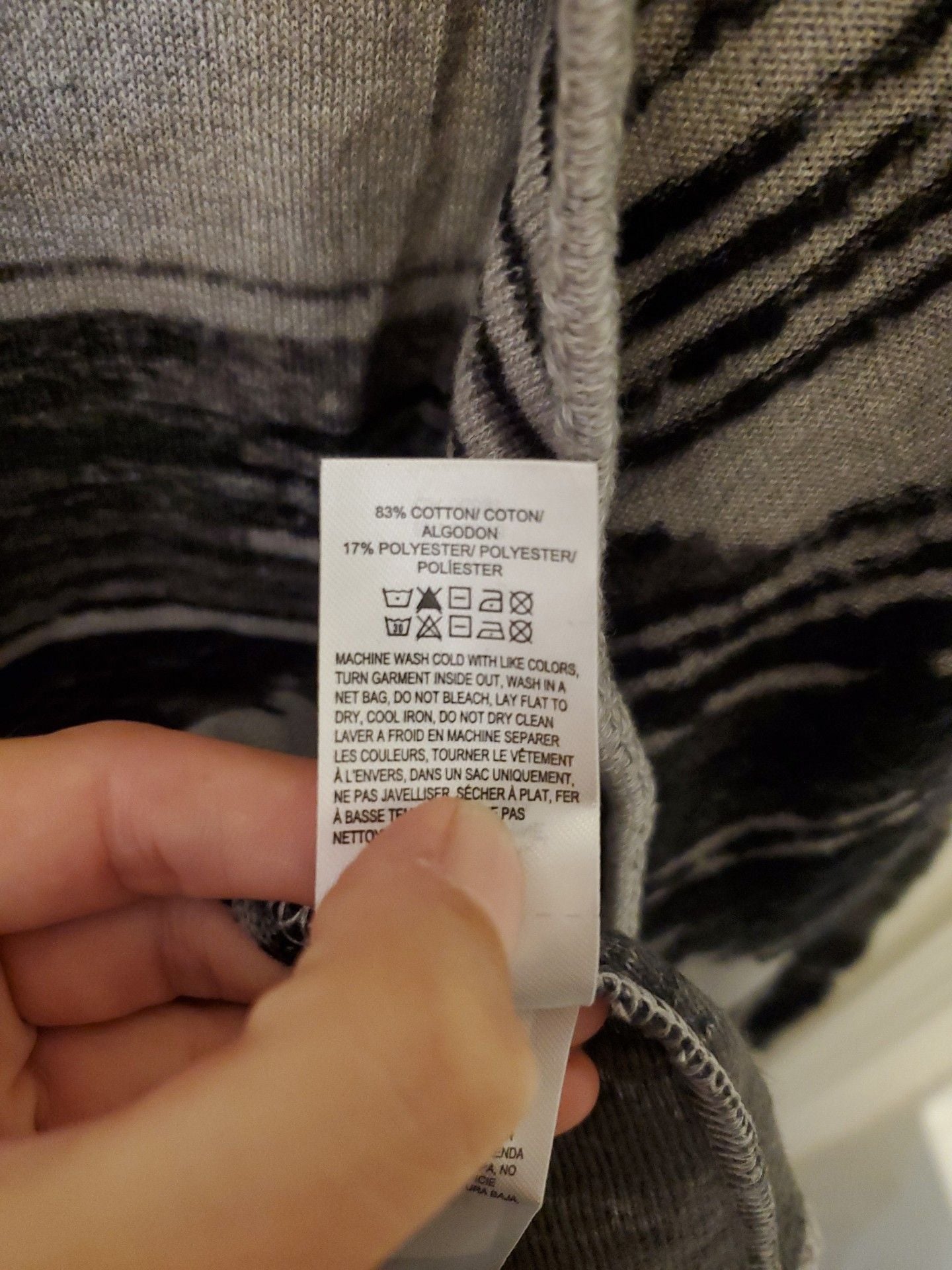 NWT Lucky Brand Aztec Drape Open Front Cardigan Sweater Small Black Gray Boho Southwestern 6