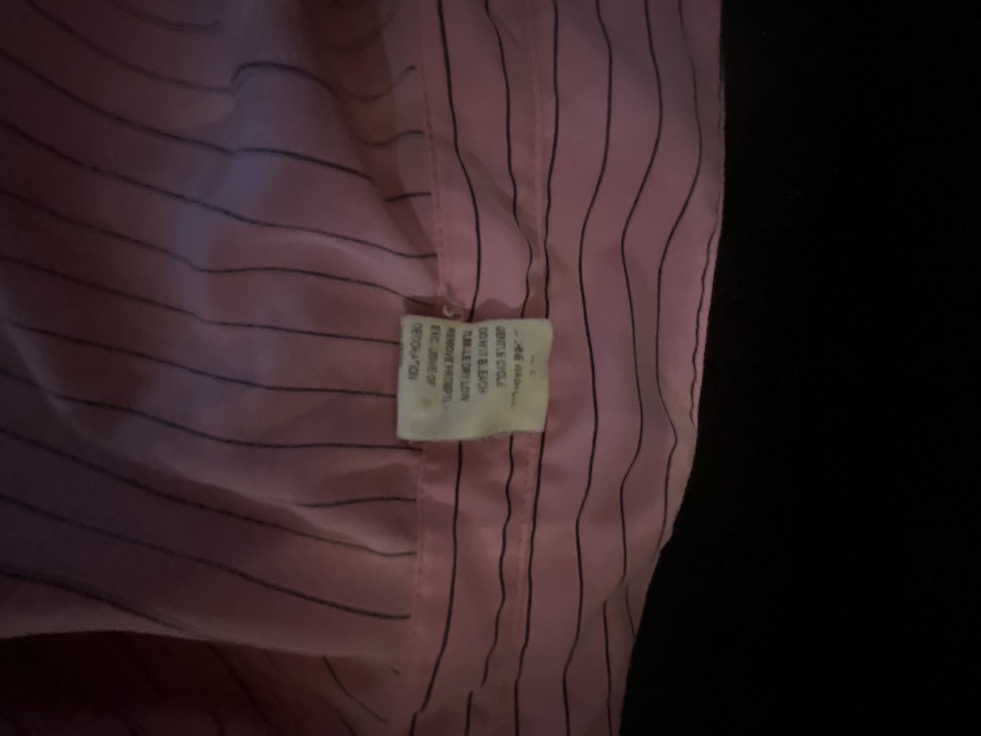 Cruz Vintage Pink Striped Pajama Set with Black Lace Trim 9