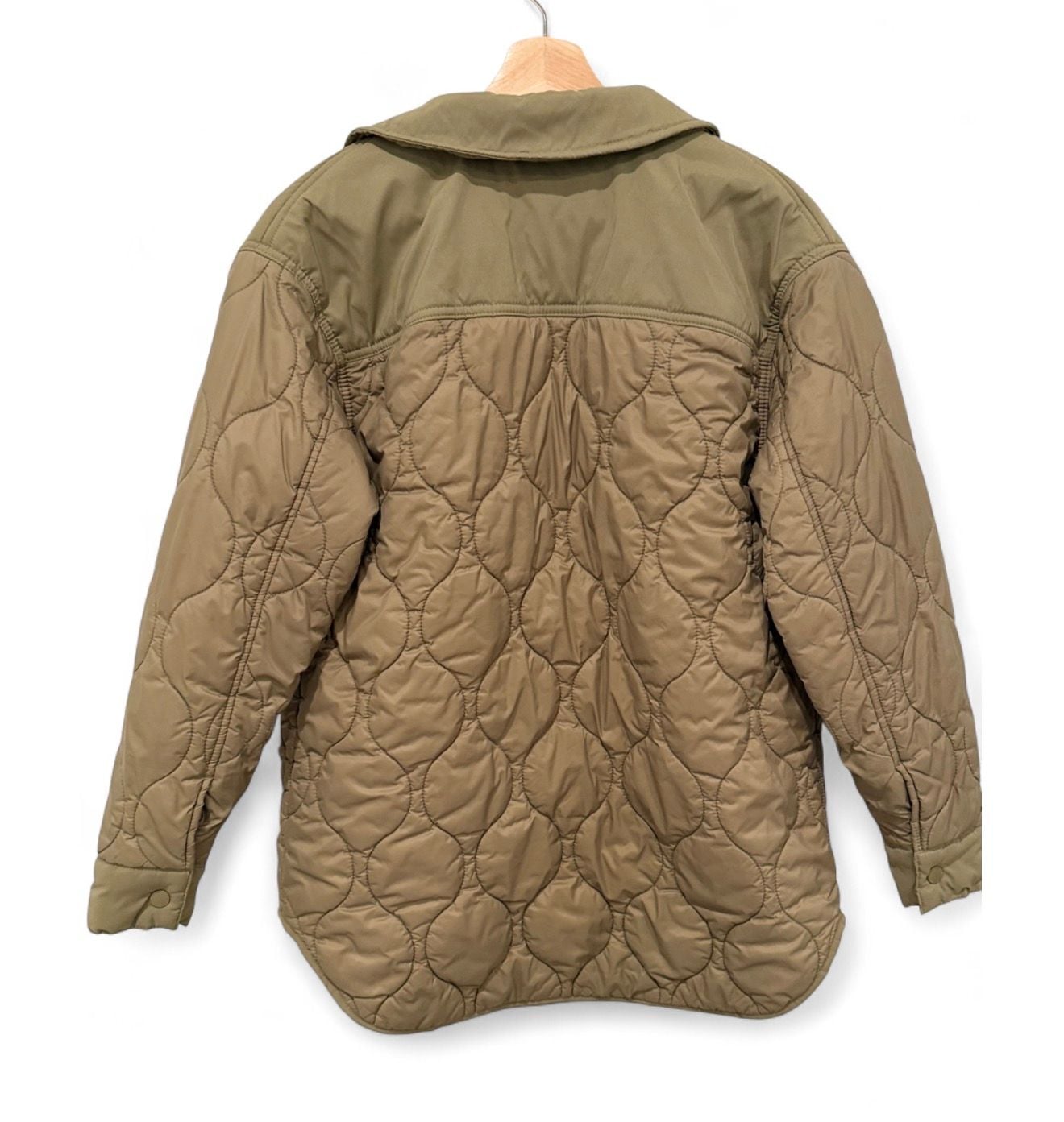 Calvin Klein Jeans Women’s Full Zip Quilted Jacket Olive Khaki 4