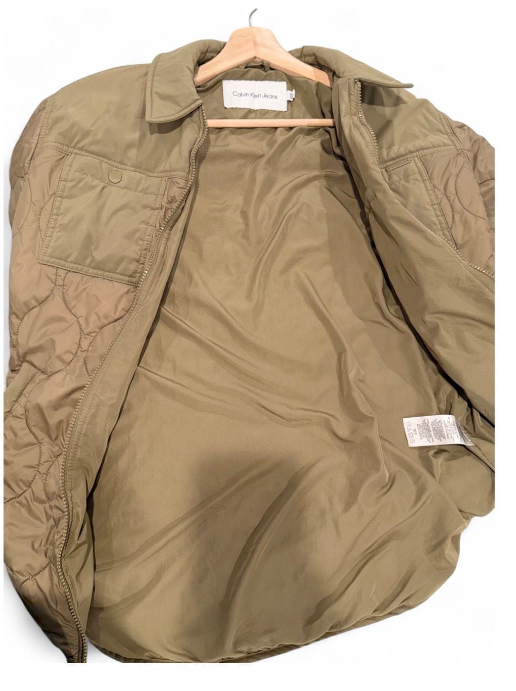 Calvin Klein Jeans Women’s Full Zip Quilted Jacket Olive Khaki 6