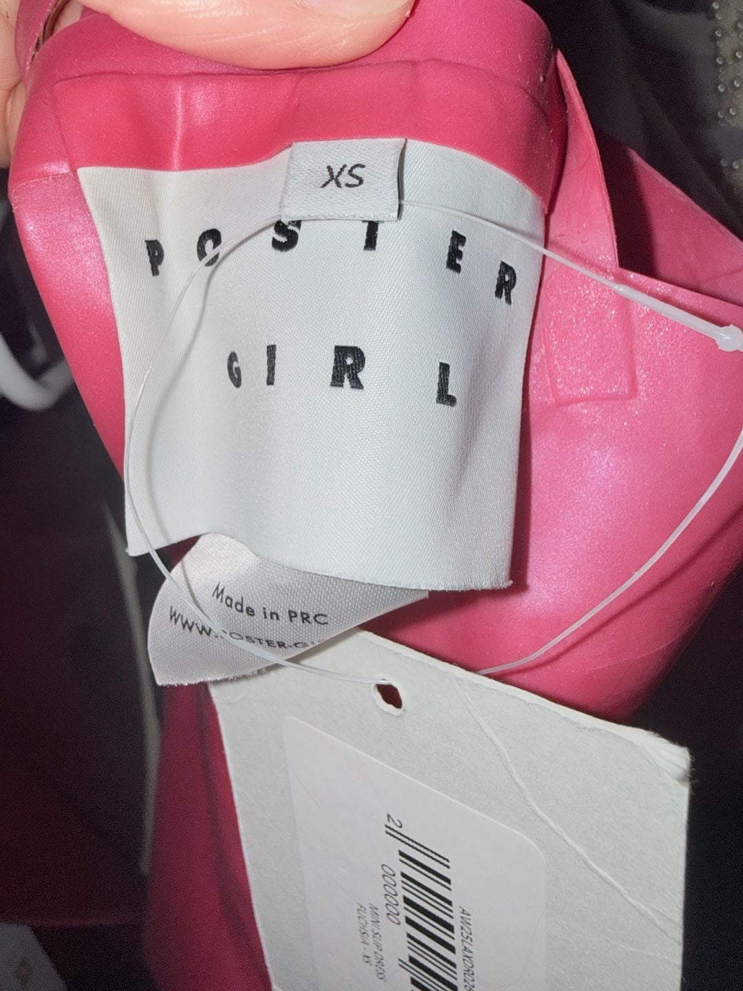 Poster Girl Whistle Latex Mini Slip Dress Fuchsia 7