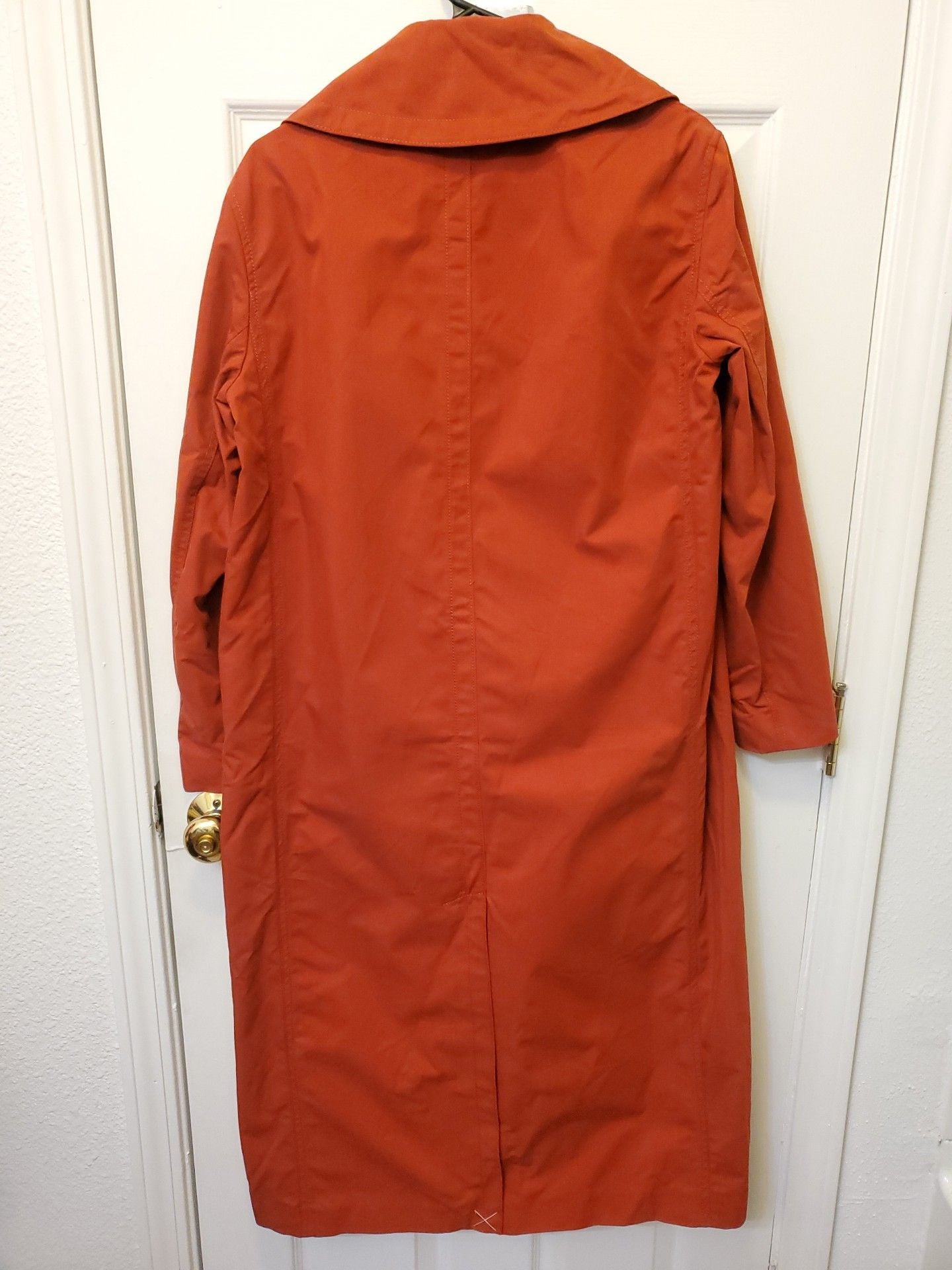 Club Monaco Odette Trench Coat NWT Brick Red Rust Terracotta Oversized Duster XS 7