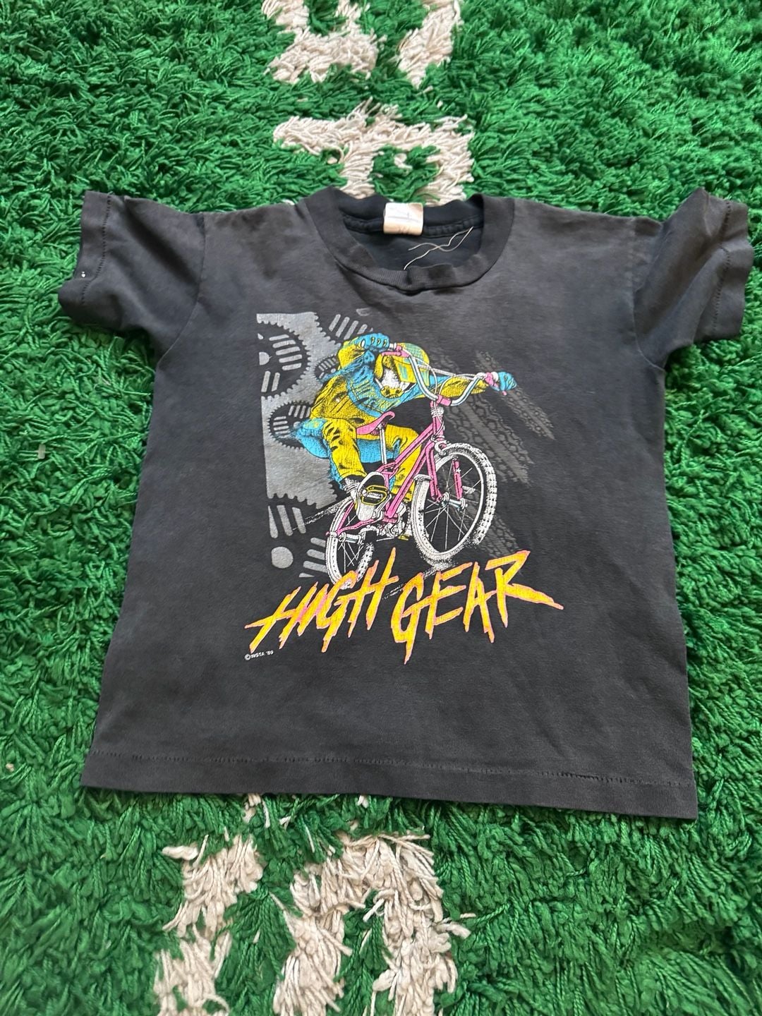Vintage youth 1989 High Gear BMX Motocross Dirt Bike Graphic T-Shirt 2